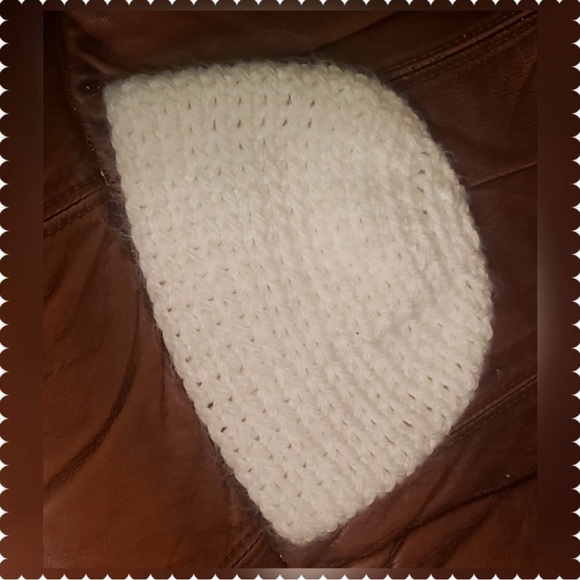 Handmade Crochet Accessories - Cozy White Knit Beanie